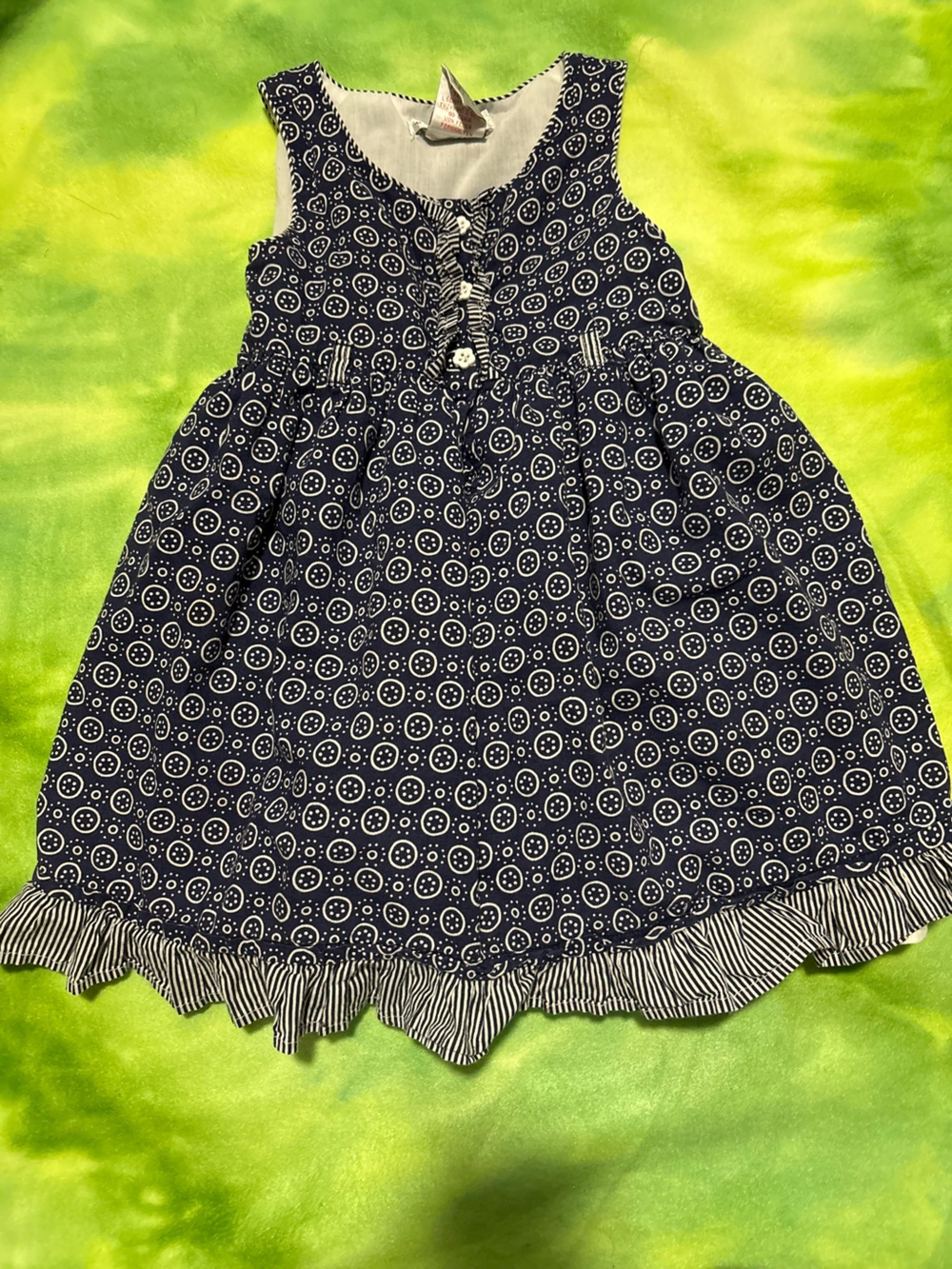 Maggie & Zoe Navy and White Circle Print Skirt